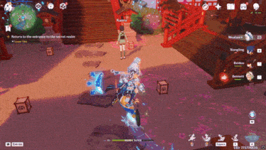a screenshot of a video game with a character named kaira