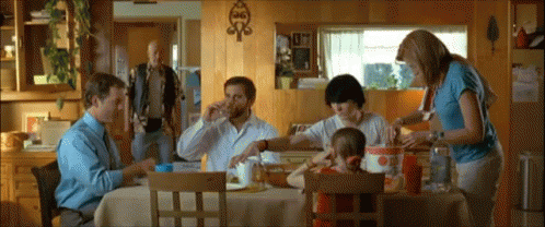 Chicken Dinner With The Family GIF - Dinner Gregkinnear Steve Carell GIFs