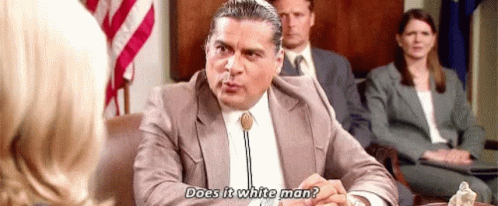 Parks And Rec Does It White Man GIF - Parks And Rec Does It White Man Serious GIFs