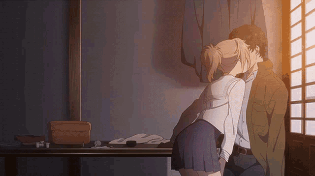 Anime Couple Kiss Anime GIF - Anime Couple Kiss Anime GIFs