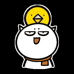 a yellow bird is sitting on top of a white ball with a red scarf .