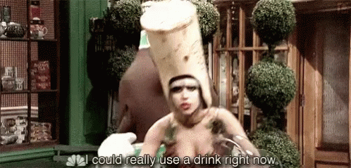 Showing Up To The Halloween Party Like GIF - Lady Gaga Justin Timberlake Need A Drink GIFs