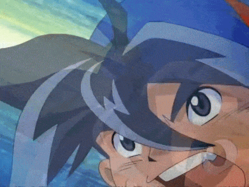a close up of a cartoon character 's face