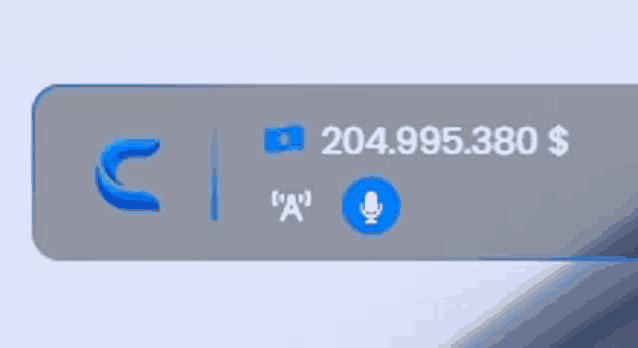 a phone number is displayed on a screen with a microphone
