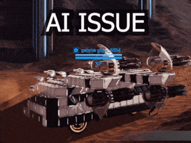 a screenshot of a video game with the words ai issue on top