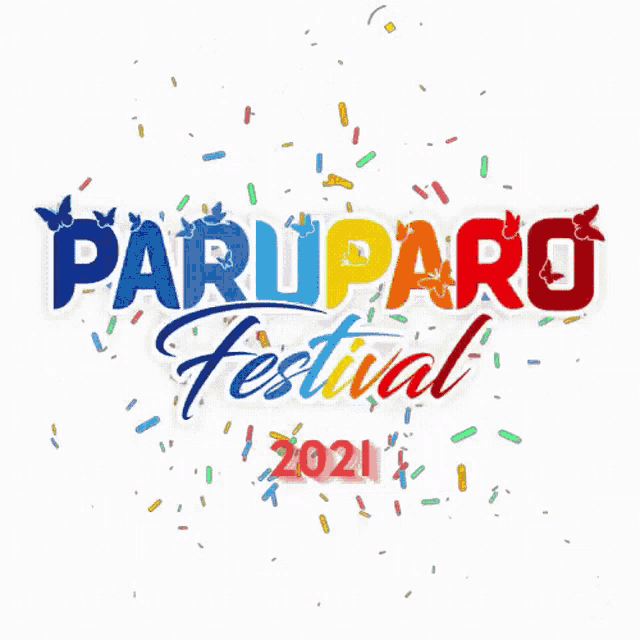 a colorful logo for the paruparo festival in 2021