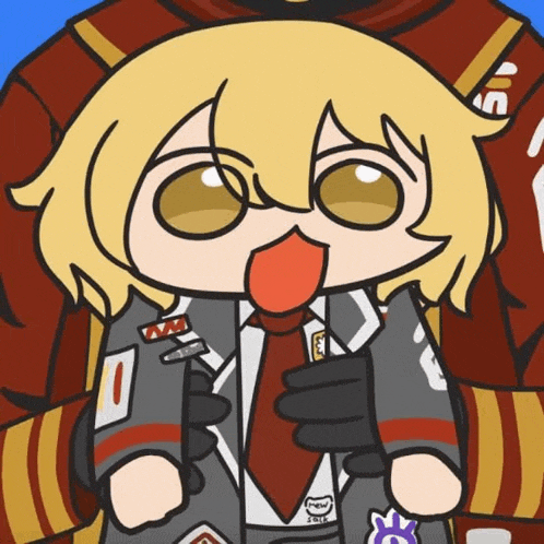 a cartoon character with a badge that says ' aa ' on it 's chest