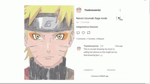 Penup If U Have It Naruto Uzumaki Sage Mode GIF