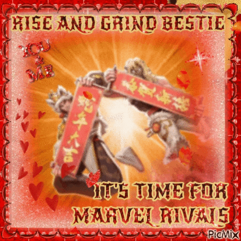 a valentine 's day card that says rise and grind bestie