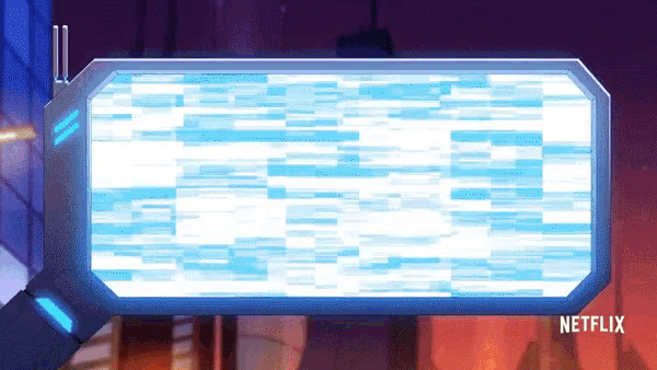 a sign that says netflix on the bottom right