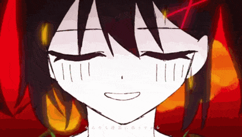 a drawing of a girl with her eyes closed and her mouth open