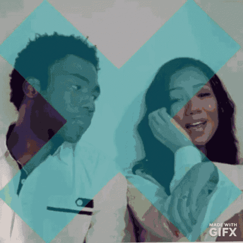 a gif of a man and a woman with the words made with gifx on the bottom