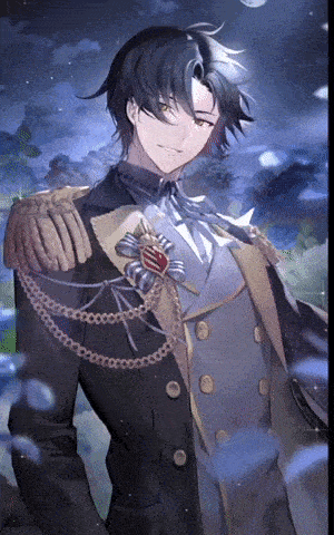a man in a suit has a heart shaped badge around his neck