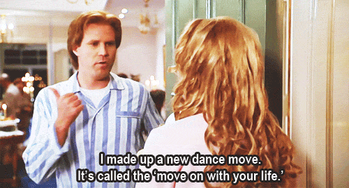 You Get The Most Straightforward Romantic Advice. GIF - Will Ferrell Dance Move Move On With Your Life GIFs