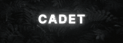 a black and yellow sign that says det cadets ca
