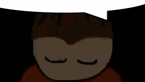 a cartoon drawing of a person with a speech bubble above their head