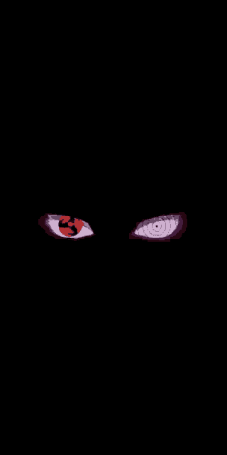 a pair of purple eyes with a spiral pattern on them on a black background .