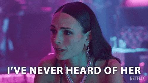 a woman says " i 've never heard of her " while wearing a necklace