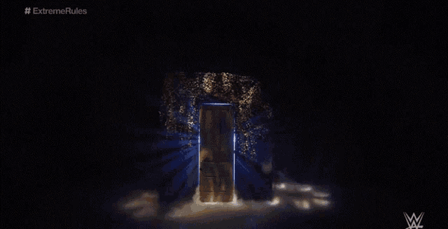 a dark room with the words #extremerules on the top