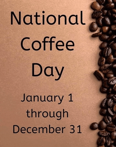 a poster that says national coffee day on it