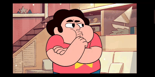 a cartoon character with his arms crossed and a star on his chest