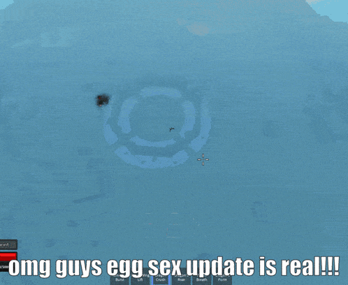 a screenshot of a video game that says " omg guys egg sex update is real !! "