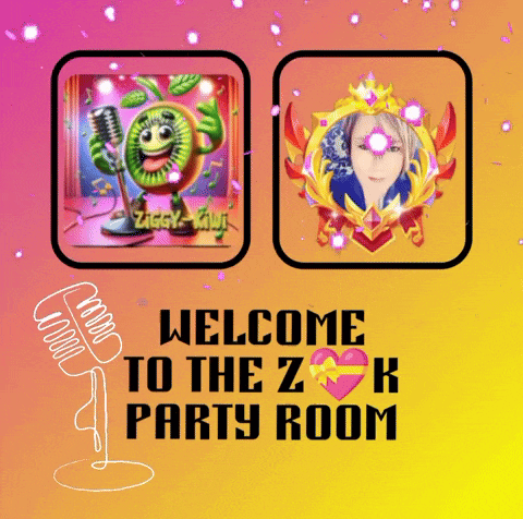 a welcome to the z k party room poster