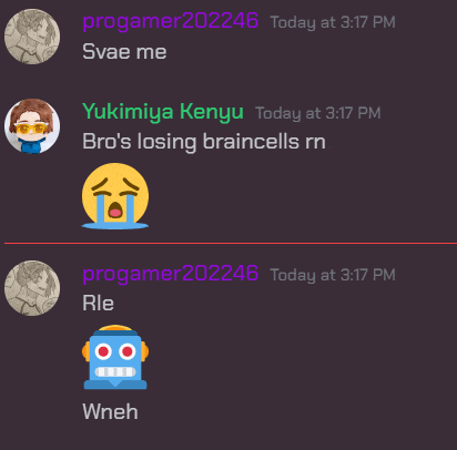 a screenshot of a chat between progamer202246 and rye