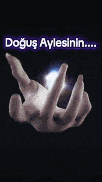 a picture of a hand with the words " doğus aylesinin " on the top