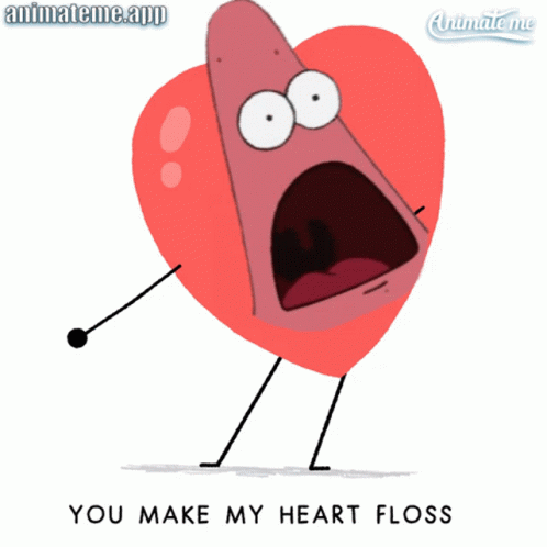 You Make My Heart Floss Heart GIF - You Make My Heart Floss Heart Floss GIFs