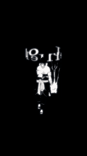 a black and white drawing of a person with the letters je written on the bottom