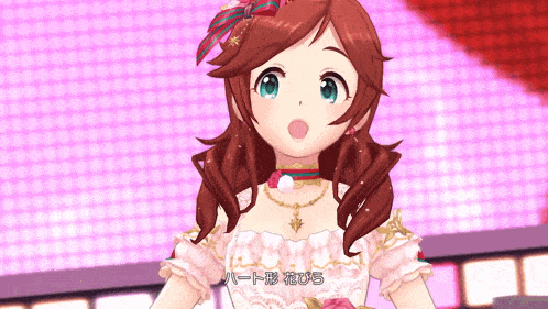 a girl with red hair is wearing a white dress and a choker