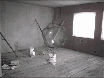 an empty room with a bag that says remix k50 on it