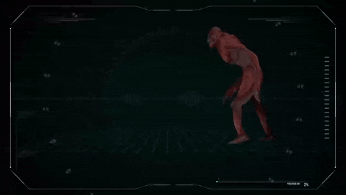 a screen shows a mega ape titan exhibit 8