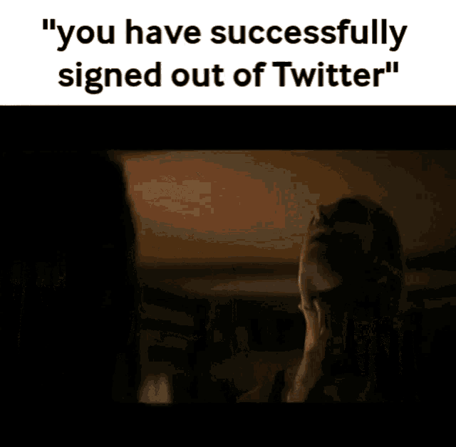 You Have Successfully Signed Out GIF - You Have Successfully Signed Out Twitter GIFs