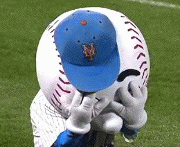 Mets Mascot GIF - Mets Mascot Facepalm GIFs