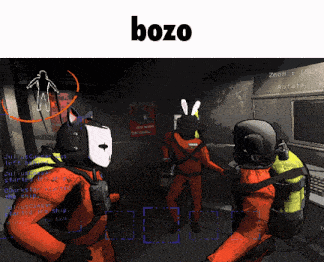 a screenshot of a video game with the word bozo above it