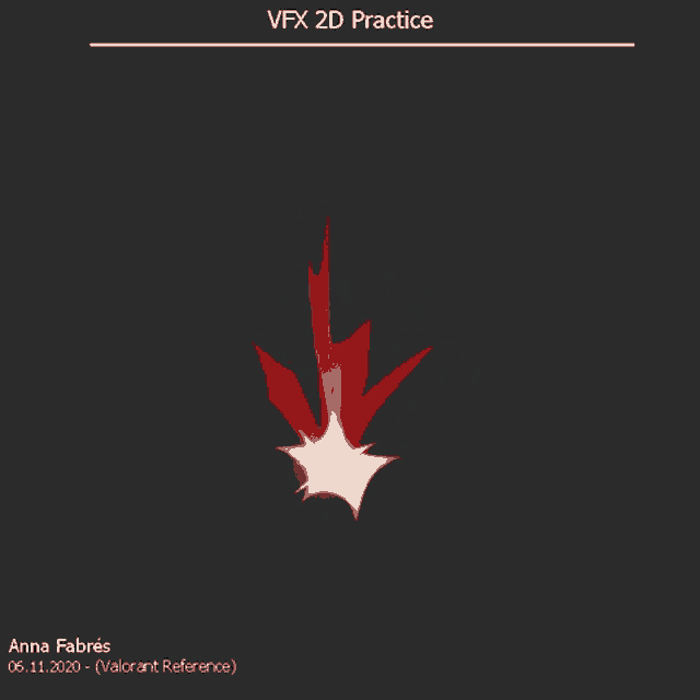 a screenshot of a vfx 2d practice by anna fabris