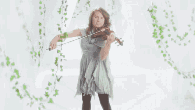 Playing Violin Taylor Davis GIF - Playing Violin Taylor Davis May It Be Song GIFs