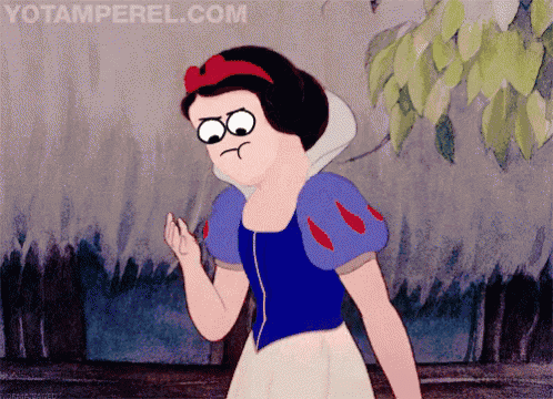 a cartoon of snow white with yotamperel.com written on the bottom right