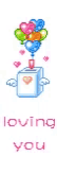 a picture of a box with hearts coming out of it and the words loving you below it