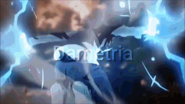 a drawing of a person with the word dametria on the bottom right