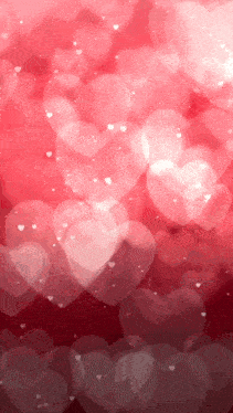 a bunch of hearts on a red and black background