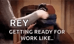 a person is getting ready to work like a cowboy .