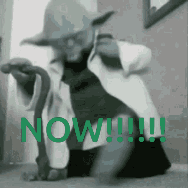 a picture of a person with the word now on the bottom
