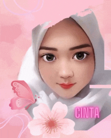 a picture of a woman with the word cinta on the bottom right