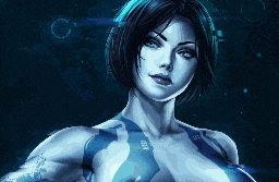 a pixel art of a naked woman with a blue body