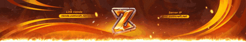 a banner for a game called minecraft with a z in the middle