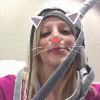 Cat Lady Smiling GIF - Cat Lady Smiling Filter GIFs