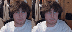 a man wearing headphones and a white shirt